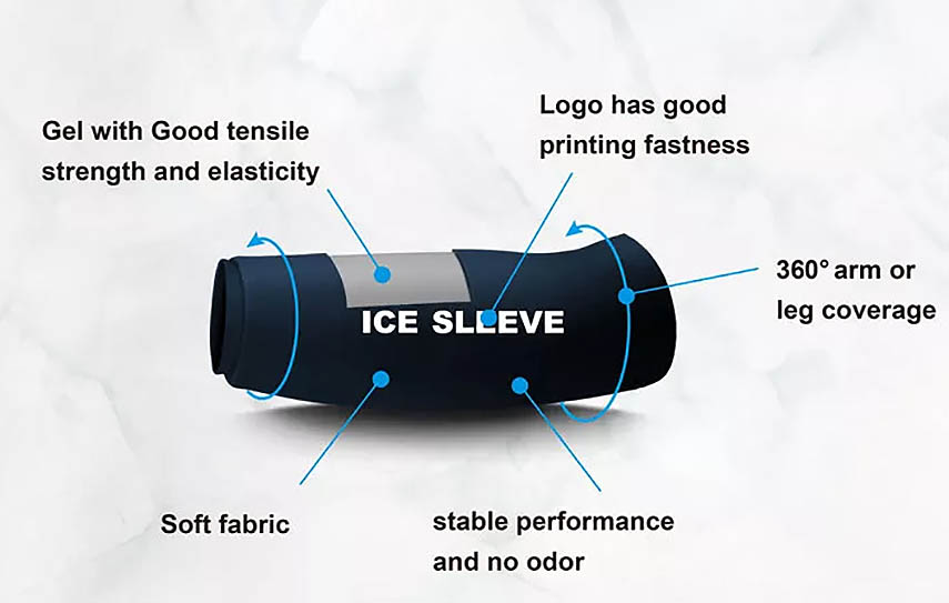 Umnqwazi we-Gel wokuNcedisa umkhenkce kunye ne-Elbow ice Pack yokuSonga i-Sleeve3