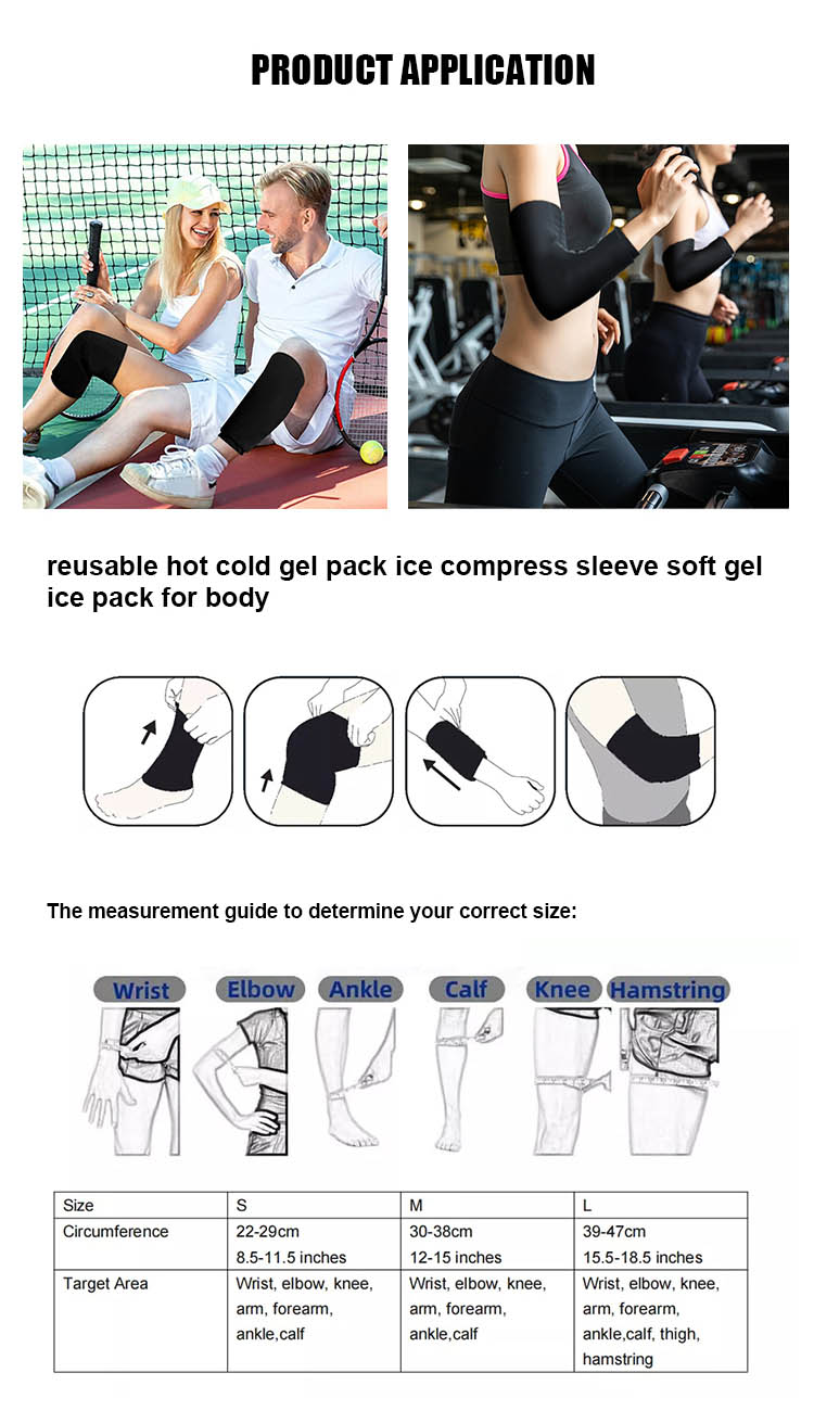 PT60308-Reusable Hot & Cold Gel Compression Sleeve for Elbow